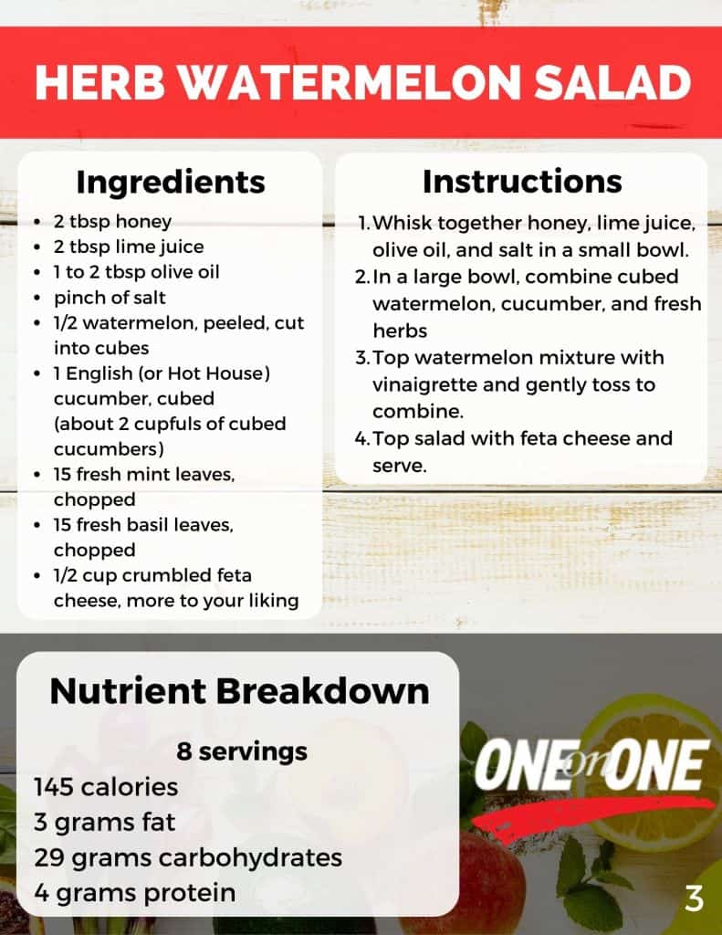 Herb Watermelon Salad Recipe