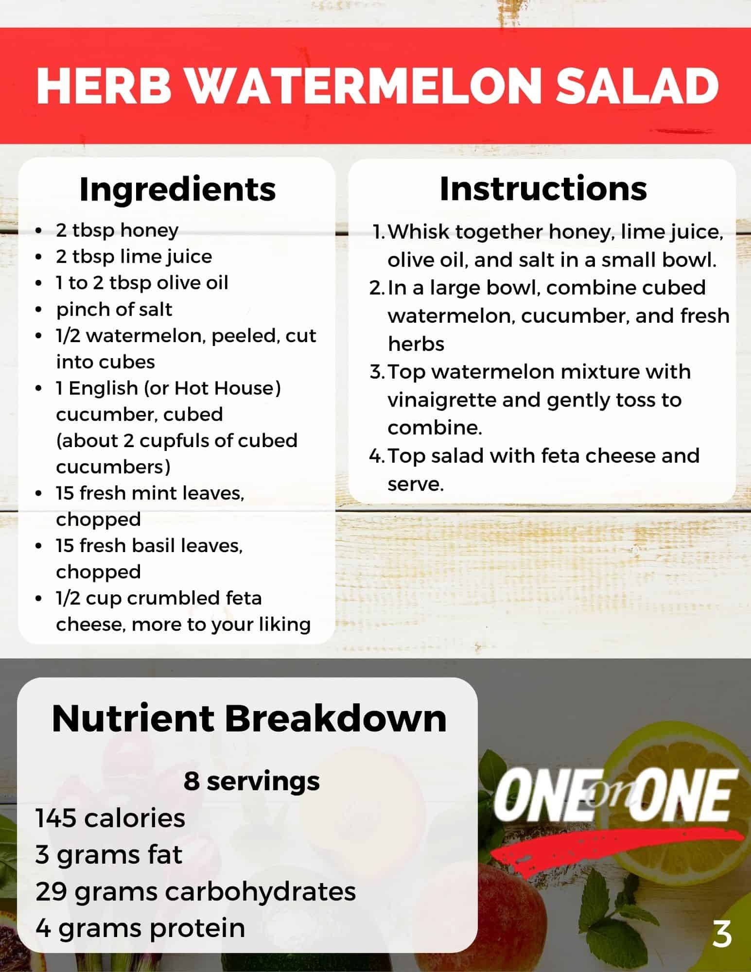 Herb Watermelon Salad Recipe