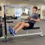 Josh Walters demonstrating a seated row