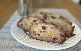 Roasted Strawberry Banana Bread